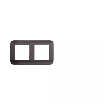 Рамка LUXAR Deco на 2 поста венге рифленая горизонтальная (10.902.02)