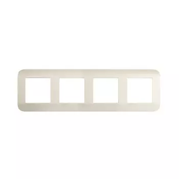 Рамка LUXAR Deco на 4 поста белая рифленая горизонтальная (10.904.01)