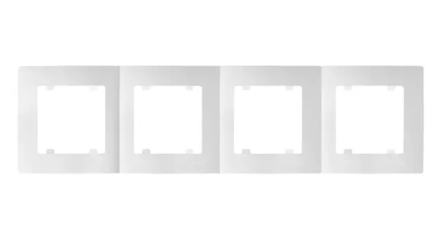 Рамка MAKEL Lillium Natural Kare 4-местная горизонтальная белая