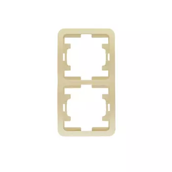 Рамка MAKEL MIMOZA 2местная, кремовая.