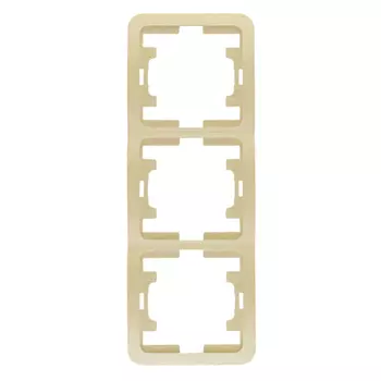 Рамка MAKEL MIMOZA 3местная, кремовая.