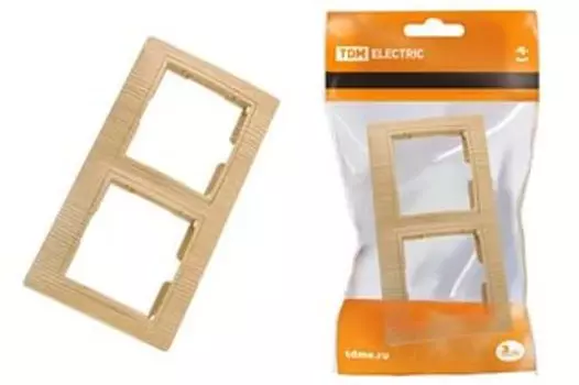 Рамка "Таймыр" TDM 2-х постовая горизонтальная "ЭКО" (сосна)