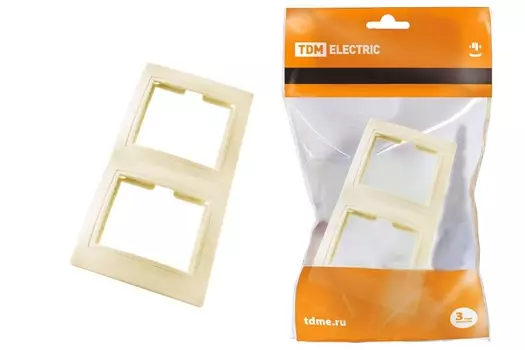 Рамка "Таймыр" TDM 2-х постовая вертикальная сл. кость