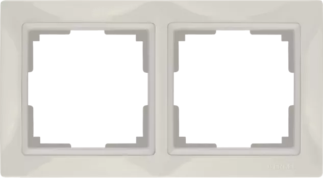 Рамка WERKEL на 2 поста WL03-Frame-02 слоновая кость, basic