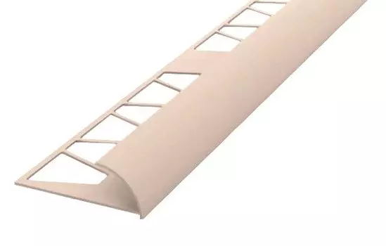 Раскладка "Идеал" под плитку 8мм наружная 2,5м слоновая кость