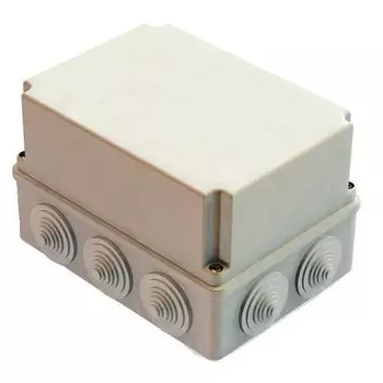 Распаячная коробка ОП 190х140х120мм, крышка, IP55, 10 гермовводов, инд. штрихкод, TDM