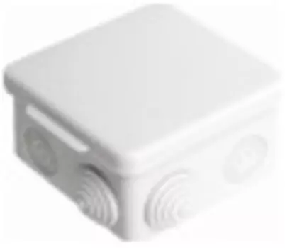 Распаячная коробка ОП 80х80х50мм, крышка, IP54, 7вх. TDM