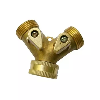 Распределитель 2-х канальный, латунь