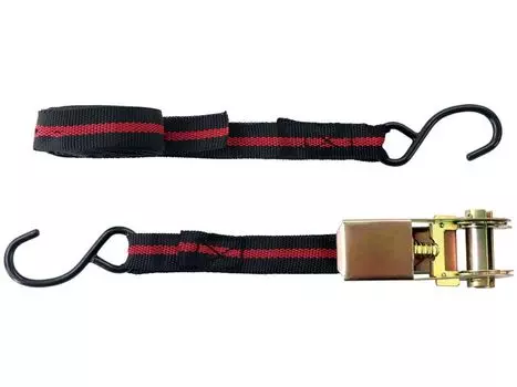 Ремень багажный с храповым механизмом и крюками, 5м, 25мм, 130кг