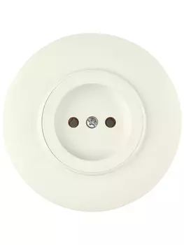 Розетка 1-местная Bylectrica без заземления СУ 16А, серия Прованс круг, бежевый