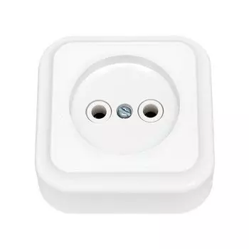 Розетка 1-местная BYLECTRICA Пралеска без заземления IP20, белый