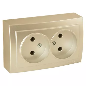 Розетка 2-местная NILSON Themis золото