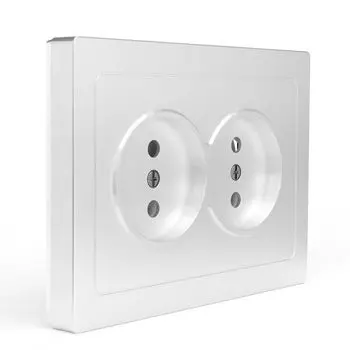 Розетка 2-местная TOKOV ELECTRICСП Pixel 16А IP20 TKE-PX-R2F-C01 без заземления белая