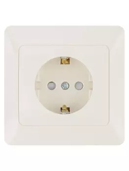 Розетка 2П+3 TDM "Ильмень" с защитными шторками 16А 250В, слоновая кость