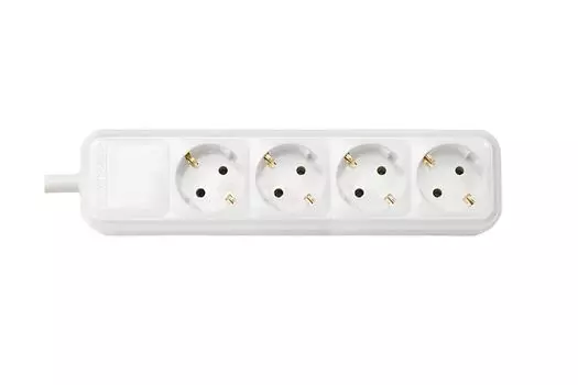 Розетка 4-местн. с заз. конт. переносная (Р16-338)