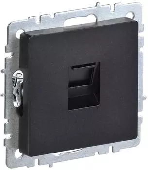 Розетка компьютерная IEK BRITE RJ45 кат.5E РК10-БрЧ черная