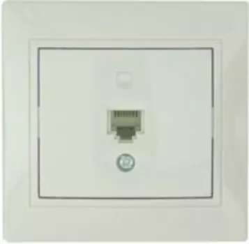 Розетка компьютерная Lezard МИРА RJ45 кремовая