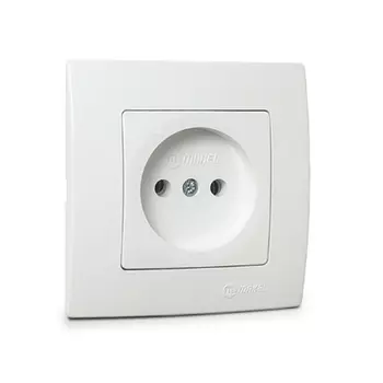 Розетка MAKEL Lillium Natural Kare скрытой установки без заземления 16А, белая