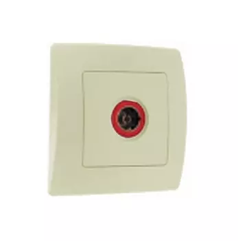 Розетка MAKEL Lillium Natural Kare телевизионная проходная скрытой установки, кремовая