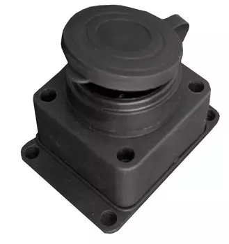 Розетка настенная TDM с заглушкой каучук 2Р+РЕ 16А 250В IP44