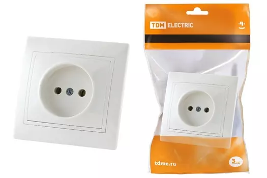 Розетка "Таймыр" TDM 2П 10А 250В белая