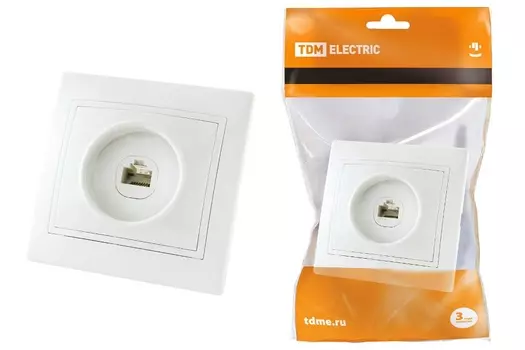 Розетка "Таймыр" TDM телефонная RJ11 белая