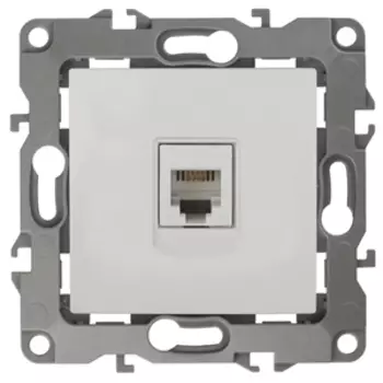 Розетка телефонная Эра 12-3105-01 RJ11 скрытой установки, белая