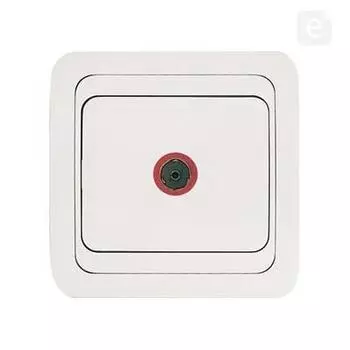 Розетка телевизионная MAKEL MIMOZA, белая