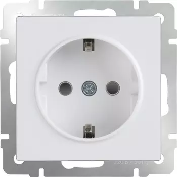 Розетка WERKEL с заземлением и шторками WL01-SKGS-01-IP44 белая
