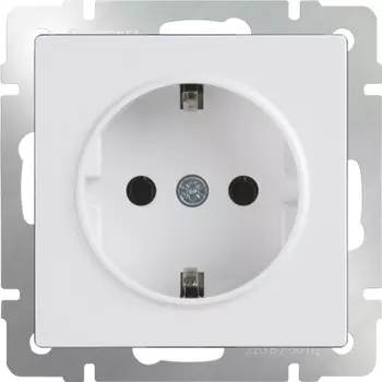 Розетка WERKEL с заземлением WL01-SKG-01-IP20 белая