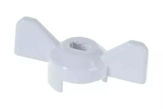 Ручка-бабочка усиленная, для крана БЕЛАЯ, 1/2"-3/4", MP-У