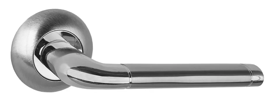 Ручка дверная B2B, никель матовый/хром блестящий кр.