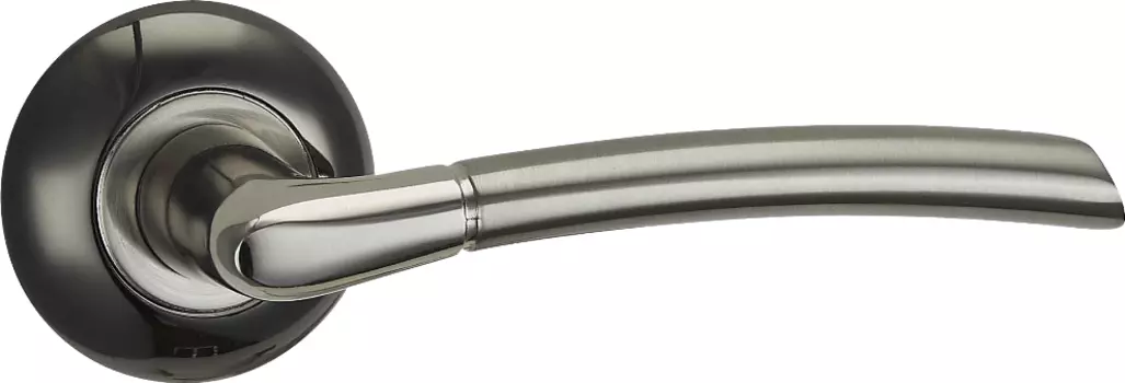 Ручка дверная "Панини", ник мат/ ник бл AL 515-08 SN/NP