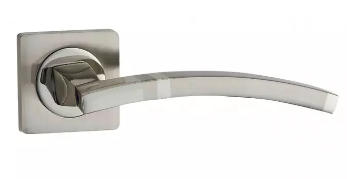 Ручка дверная "Рикотта", ник мат/ ник бл AL 520-02 SN/NP