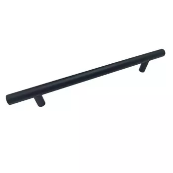 Ручка-рейлинг мебельная 8926 D12х160-220 нержавеющая сталь, черный, хедер