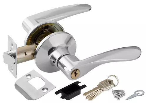 Ручка-защелка 6020 СР-Е (ключ/фиксатор), хром