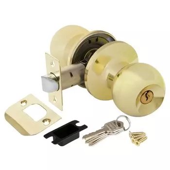 Ручка-защелка PUNTO-6072 PB-E (ключ/фиксатор), золото