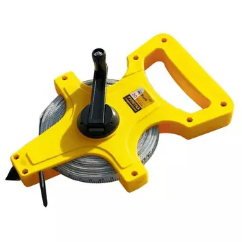 Рулетка геодезическая, 20 м х 13 мм, пласт. корпус, фиберглас. двухсторон. лента с кольцом.