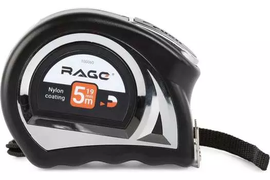 Рулетка Rage by Vira 5мх19мм, двусторонняя нейлоновая, с двусторонним зацепом