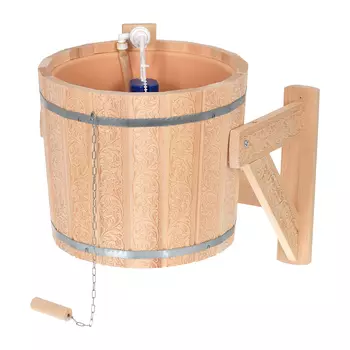 Русский душ 16 л, обливное устройство c пластиковой вставкой и наливным клапаном, с орнаментом