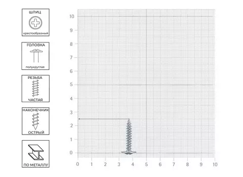 Саморез 4,2х25 прессшайба, острый, 860шт