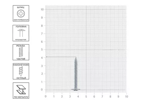 Саморез 4,2х41 прессшайба, острый, 450шт