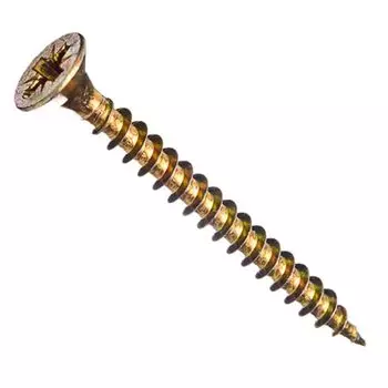 Саморез 4,5х40 мм универсальный, желтопассивированный, потайная головка, 100 шт