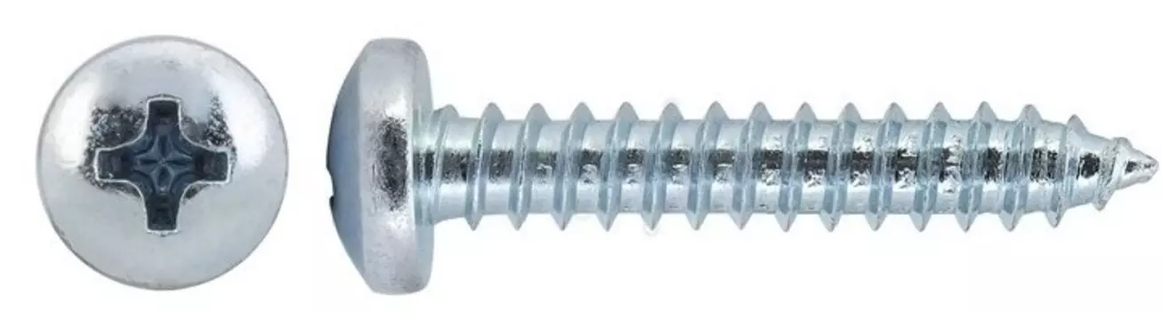 Саморез 4х25 мм универсальный, полукруглая головка, 10 шт