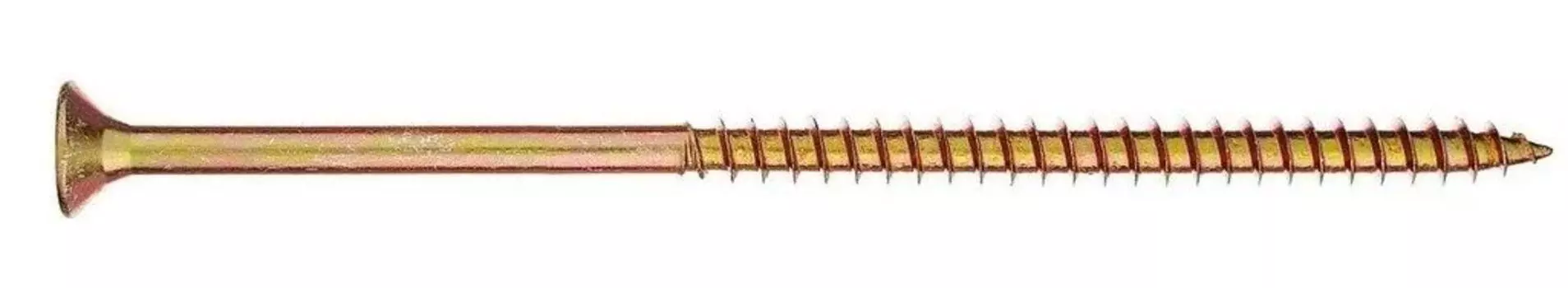 Саморез 6х100 мм универсальный, желтопассивированный, потайная головка, 50 шт