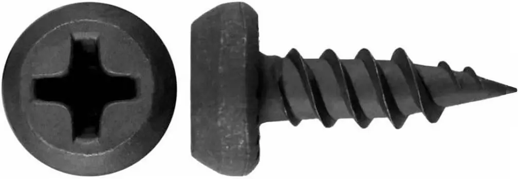 Саморез-клоп чёрный острый 3,5х11, 26шт