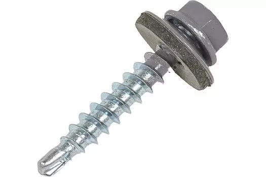 Саморез кровельный 4,8*29 (RAL 7004) серый (200) , Арт. 1000687 КЧ