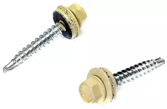 Саморез кровельный 4,8х29 RAL1014 слоновая кость, 150 шт