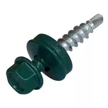 Саморез кровельный 4,8х29 RAL6005 зеленый, 85 шт