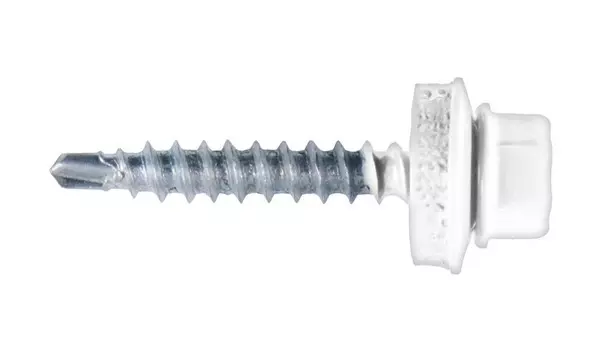 Саморез кровельный 4,8х29 RAL9003 сигнально белый, 150 шт